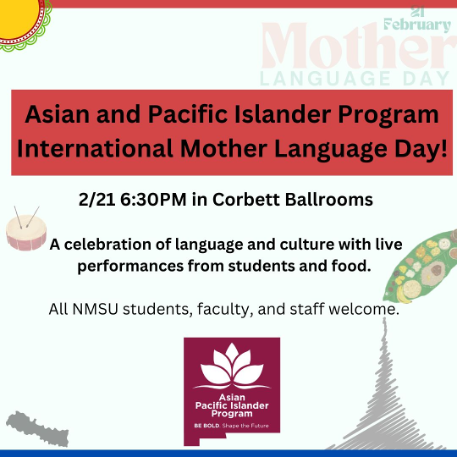 Asian and Pacific Islander Program International Mother Language Day flyer