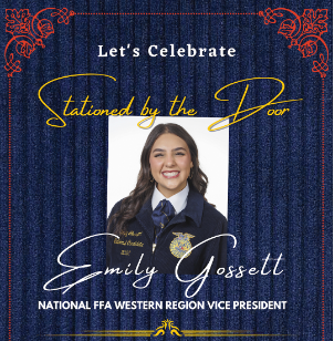Emily Gossett, an NMSU Junior, was elected to serve as the National FFA Western Region Vice President
