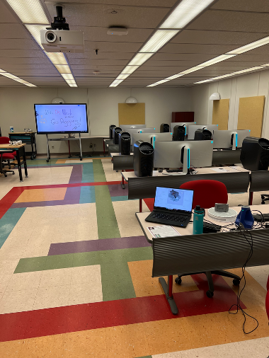 NMSU Branson Library's new podcast room and Emerging Technologies Learning Lab.