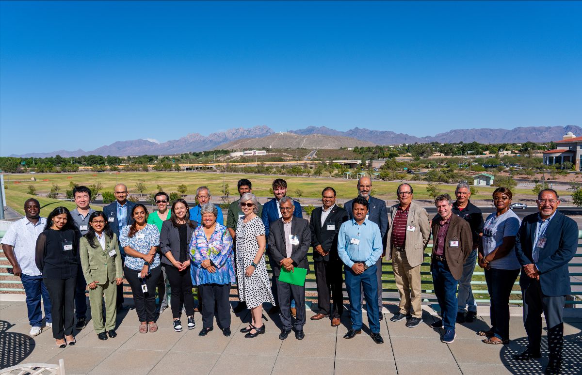 Group of NMSU Leadership and students at the E-Rise project kick-off event. 