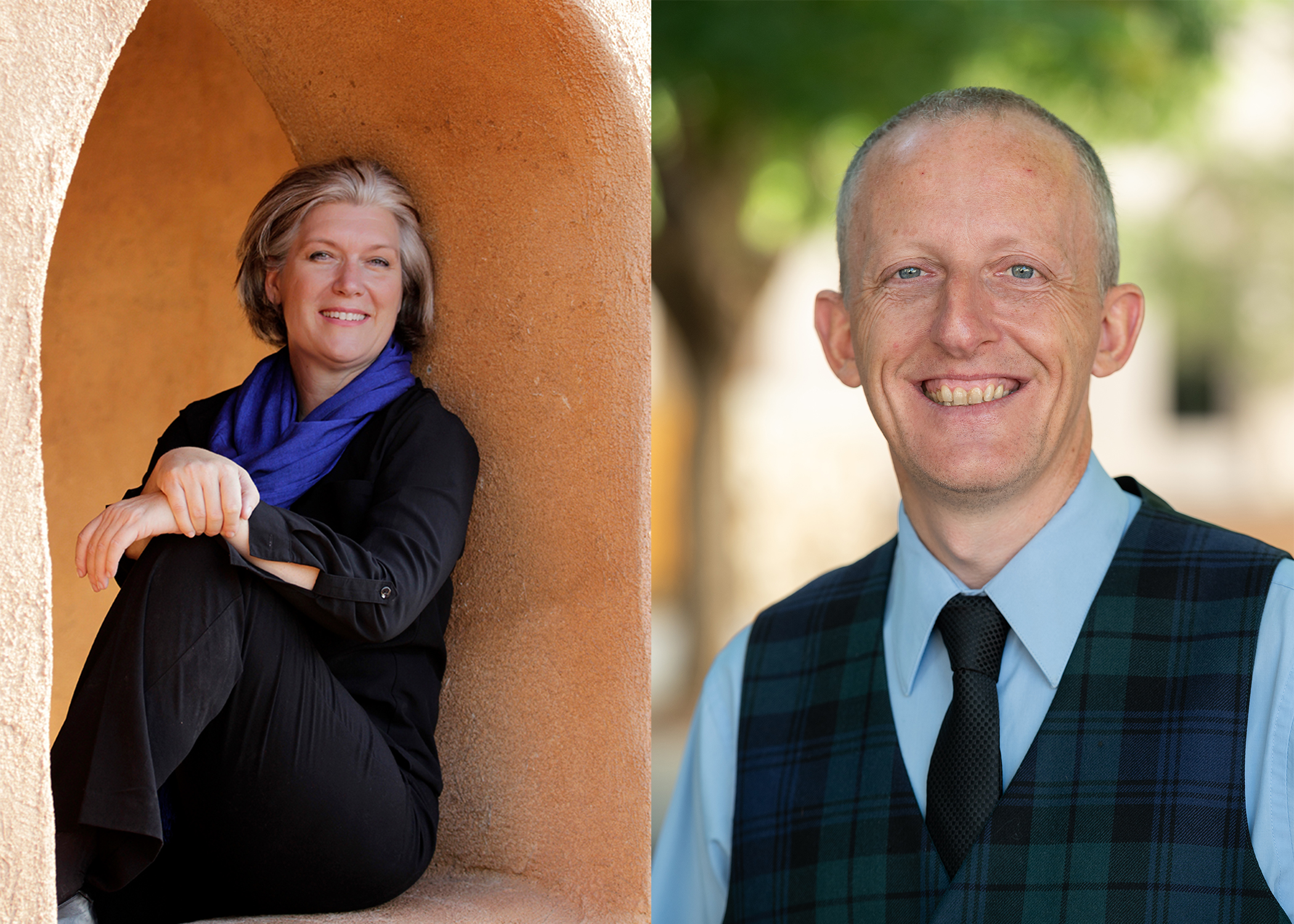 Headshots of Dr. Patricia MacGregor-Mendoza and Dr. James McAteer